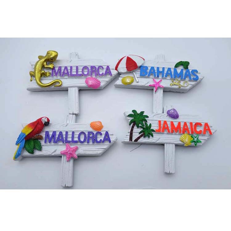 Customized Logo Letter Shape Country Souvenir Resin Fridge Magnet