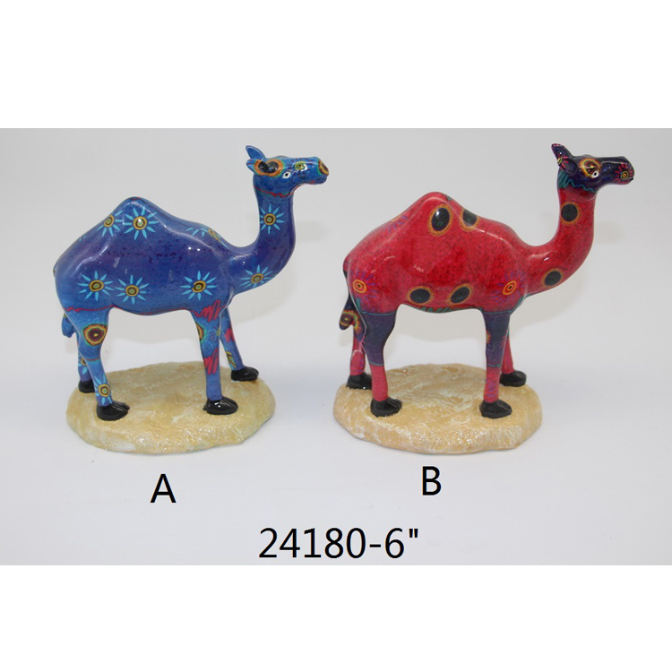 Custom Creative Home Decor Tourist Souvenir Colorful Camel Sculpture Camel Ornaments Resin Camel Statue