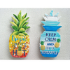 Tropical Beach Travel Souvenir Magnet Custom Resin Printing Fruit Pineapple Fridge Magnet