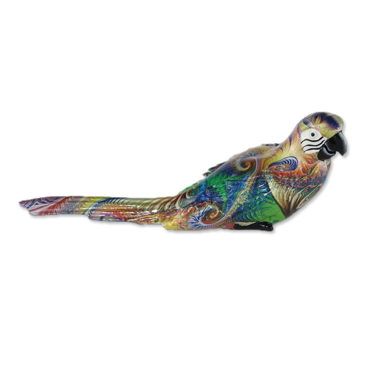 Custom Colorful 3D Home Table Decoration Resin Birds Parrot Statue for Sale