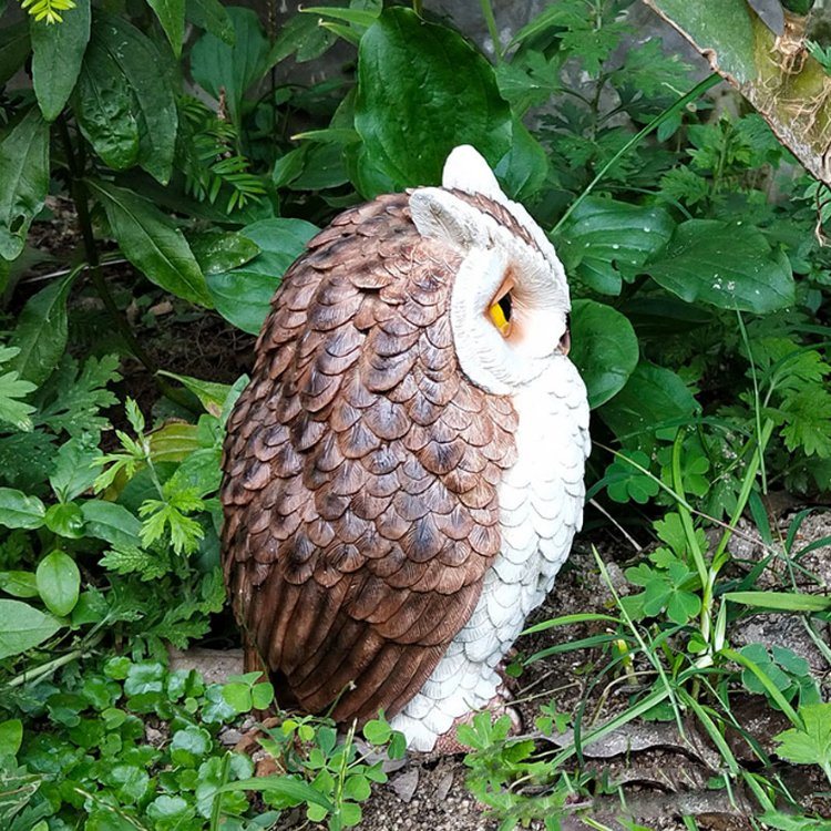 Home Garden Owl Decor Life Size Animal Statue Resin Owl Figurine