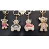 High Quality Crystal Rhinestone Bling Lovely Bear Keychain for Girl