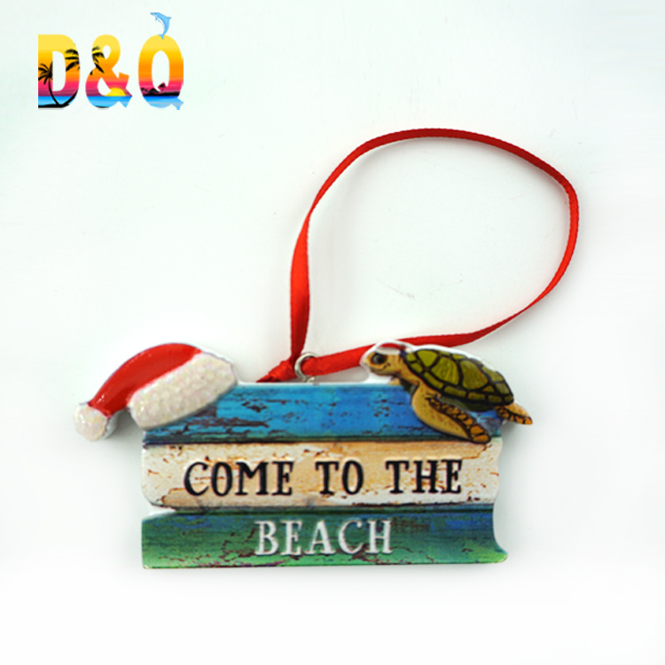 Custom Printing Bahamas Aruba Jamaica Holiday Decoration Resin Christmas Pendant