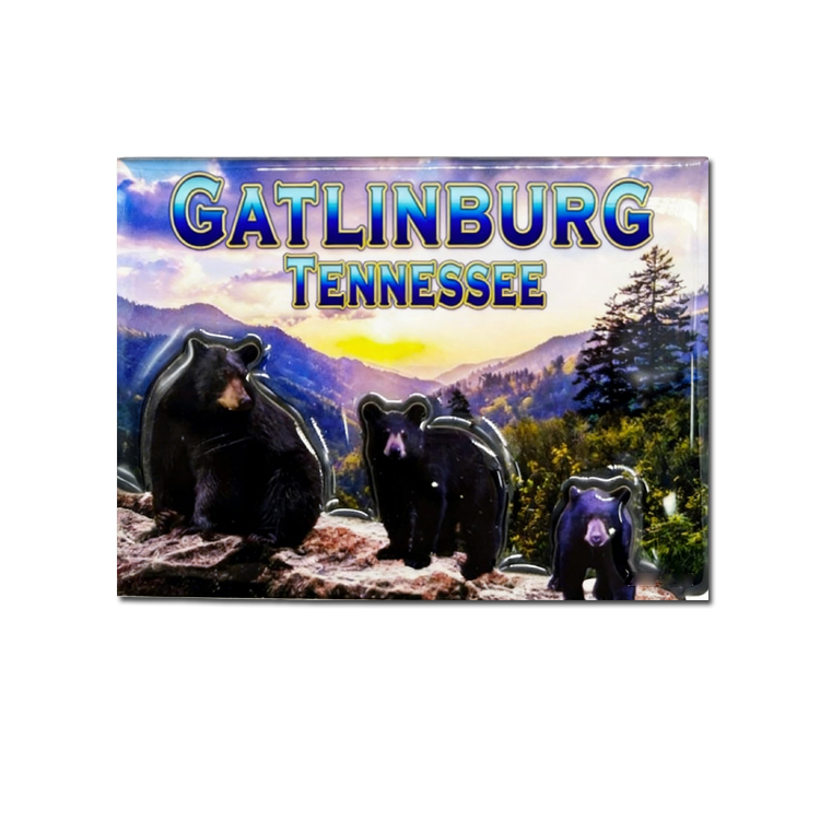 Customized MDF Wood Black Bear Fridge Magnet Rocky Mountain National Park Souvenir Fridge Magnet