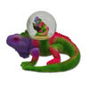 Custom logo Beach Souvenir Iguana Statue Animal Gecko Lizard Water Globe Resin Iguana Snow Globe