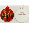 Factory Custom 3d Printed Ceramic Christmas Decoration Hanging Sublimation Ceramic Christmas Ornament