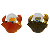 Custom Logo Design Sea Animal Beach Souvenir Miniature Resin Water Globe Crab Snow Globe