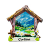 Customized Logo Resin Mountain Dan Pezo Milan Italy Souvenir Dolomiti Cortina Souvenir Fridge Magnet
