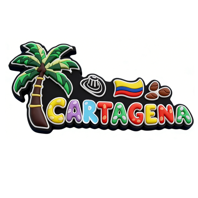 Customized Logo Letter Rubber Magnet Cancun Mexico Souvenir PVC Fridge Magnet