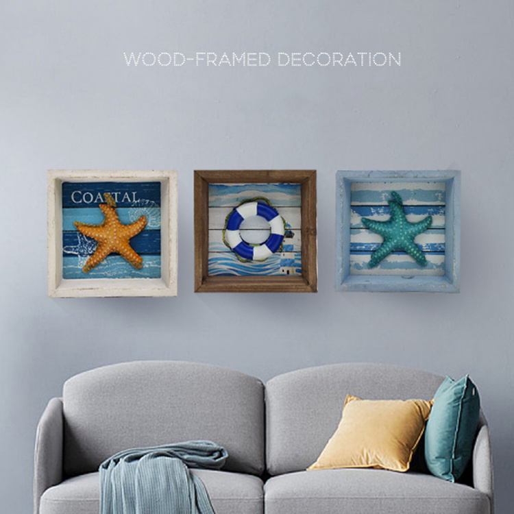 Nautical Theme Wood Wall Hanging Decor Wood Frame for Home Decoration