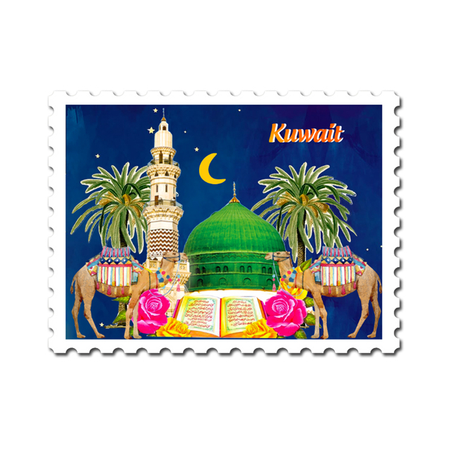 Custom Logo Resin UV Printing Stamp Shaped Macedonia Souvenirs Fridge Magnet