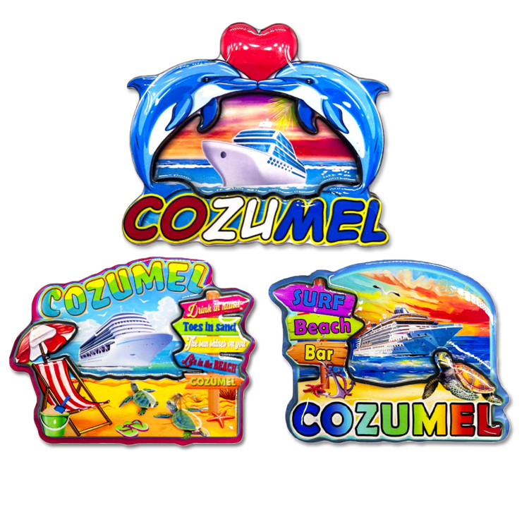 Custom Logo MDF Wood Mexico City Beach Ixtapa Tulum Los Cabos Cabo San Lucas Souvenir Fridge Magnet