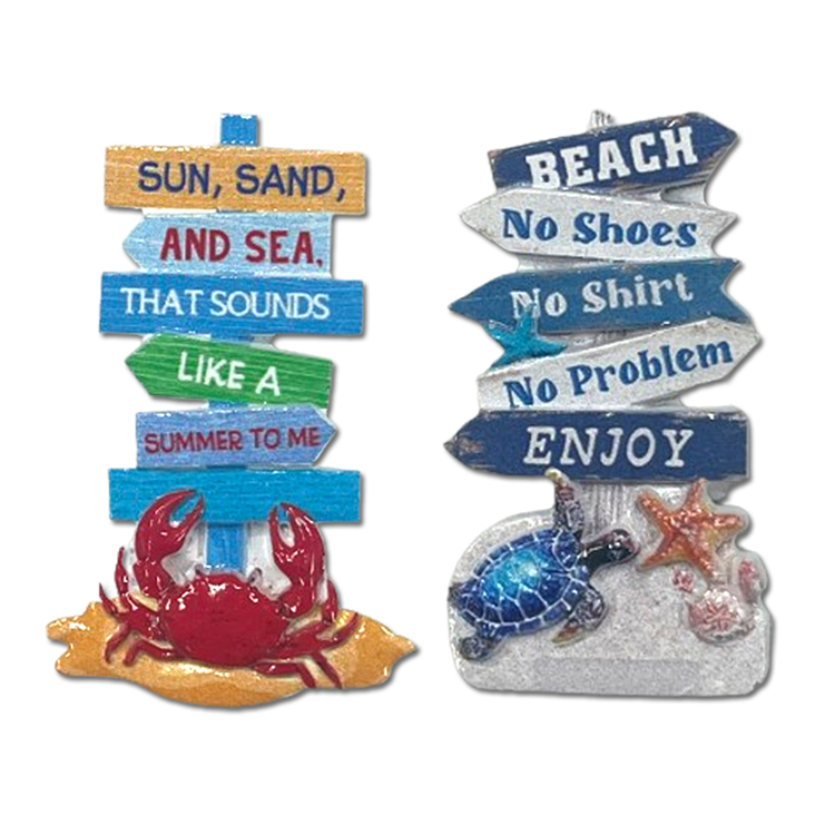 Factory Custom logo Resin Printing Magnet Sea Life Ocean Beach Souvenir Crab Fridge Magnet