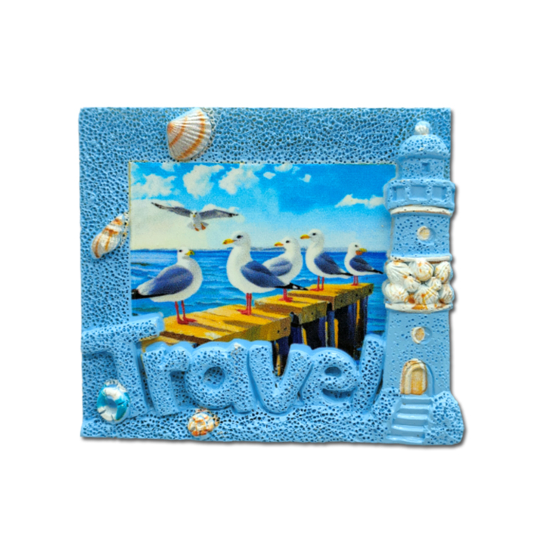 Custom Logo Resin Printing Nice France Souvenir Cote d Azur Fridge Magnet