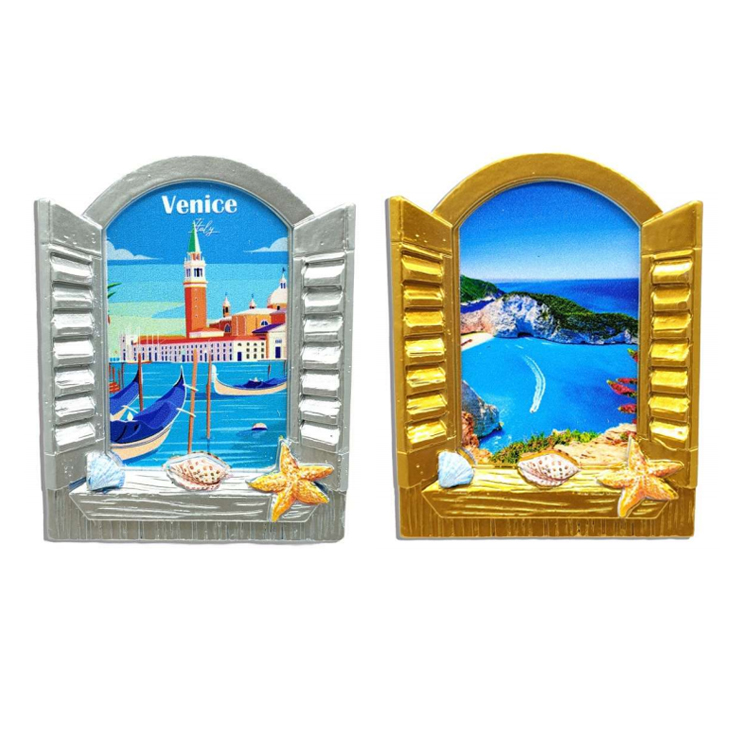 Factory Custom Logo Resin Printing France Town Lemon Mentone Menton Souvenir Fridge Magnet