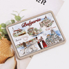 Custom 3d Metal Country City Souvenir Tinplate Embossed Fridge Magnet Tin Fridge Magnet