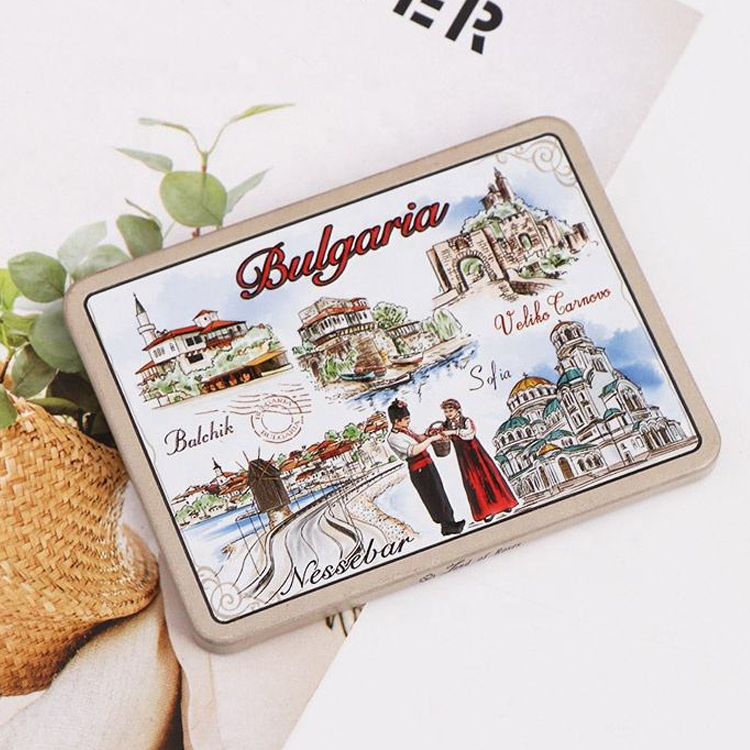 Custom 3d Metal Country City Souvenir Tinplate Embossed Fridge Magnet Tin Fridge Magnet