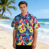 Custom Logo Design Printed Souvenir Casual Breathable Tropical Style Aloha Floral Hawaii Shirt For Men
