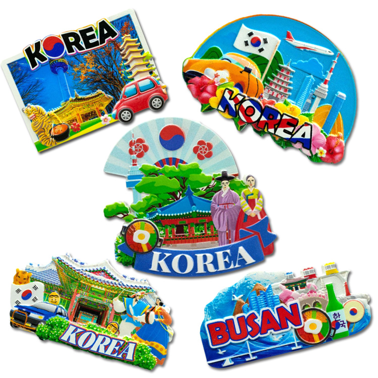 Custom Logo Resin 3D Country City Tourist Souvenir Fridge Magnet