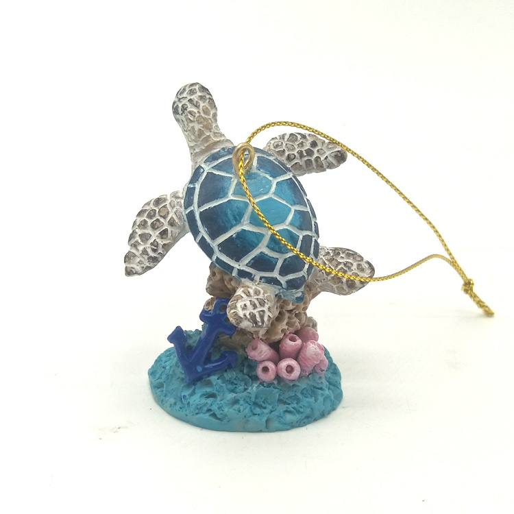 Beach Marine Animals Christmas Tree Hanging Decoration Resin Turtle Ornaments