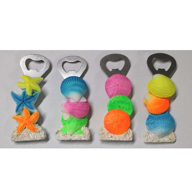 Ocean Beach Theme Tourist Souvenir Resin Seashell Bottle Opener