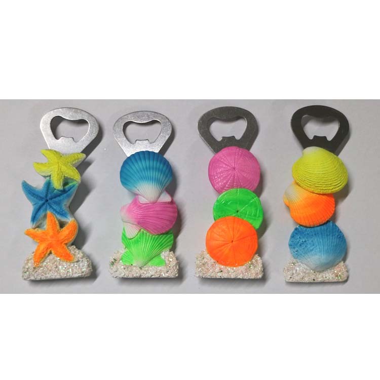 Ocean Beach Theme Tourist Souvenir Resin Seashell Bottle Opener