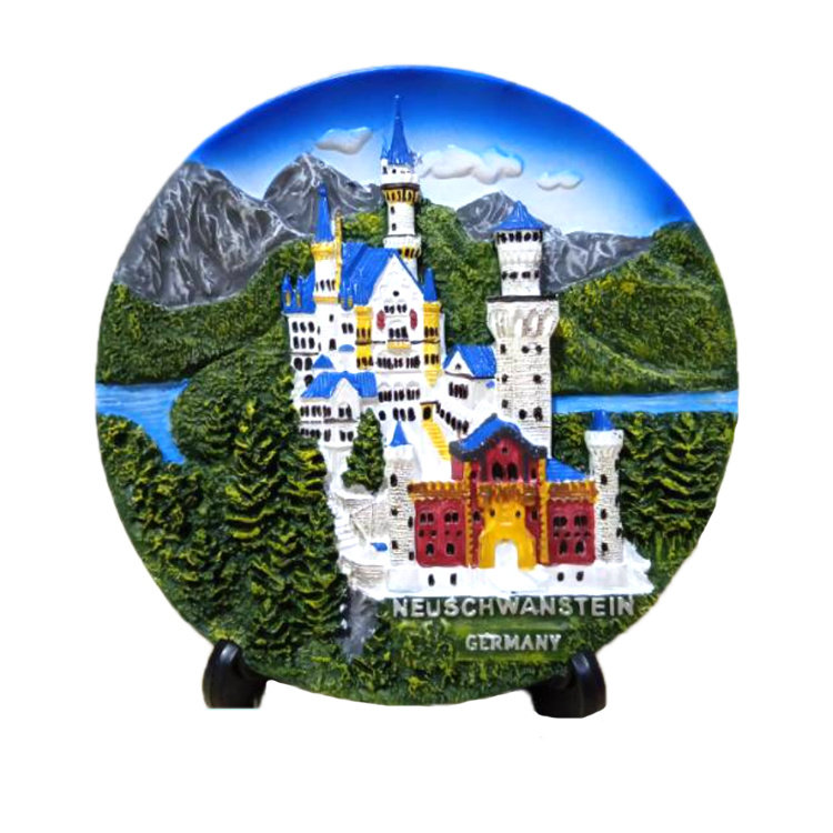 Customized Tourist Gift 3D Landscape Souvenir Resin Plate