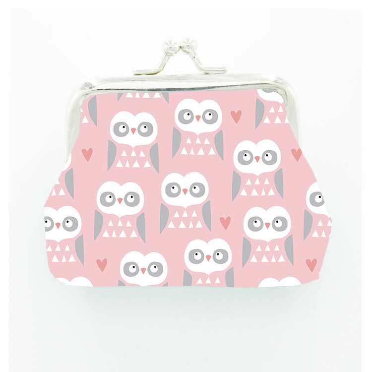 Wholesale PU Leather Women Cartoon Cute Owl Coin Purse