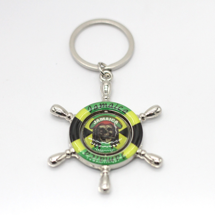 Wholesale Custom New York Las Vegas Souvenirs Rotating Metal Keychain