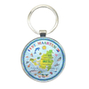 Custom Map Design Zinc Alloy Tropical Beach Bahamas Souvenir Keychain