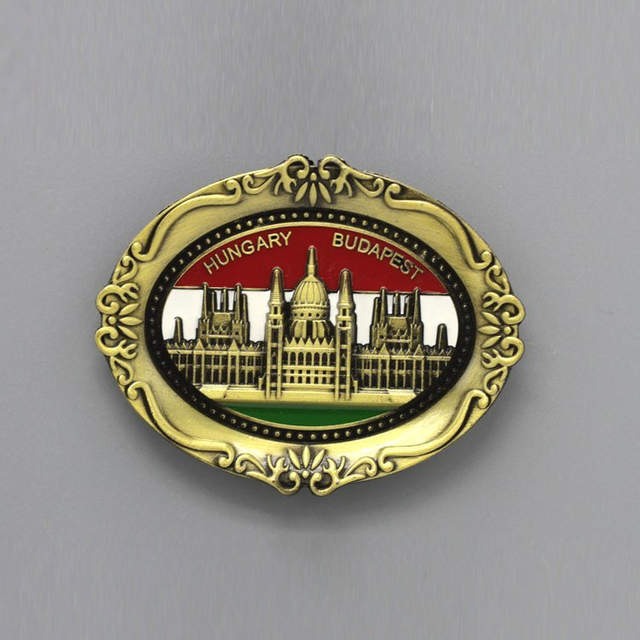 High Quality Budapest Hungary Souvenir Custom Metal Fridge Magnet