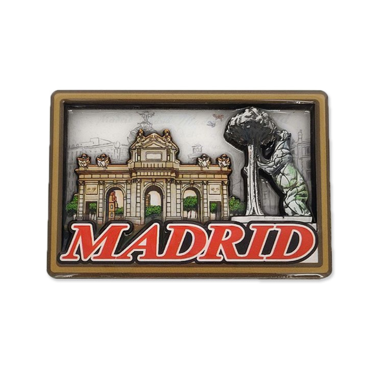 Customized Wood Tourist Souvenir Spain Madrid Fridge Magnet