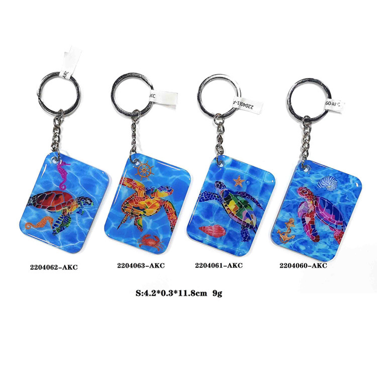 Wholesale Beach Holiday Paradise Custom Acrylic Travel Souvenir Maldives Keychain