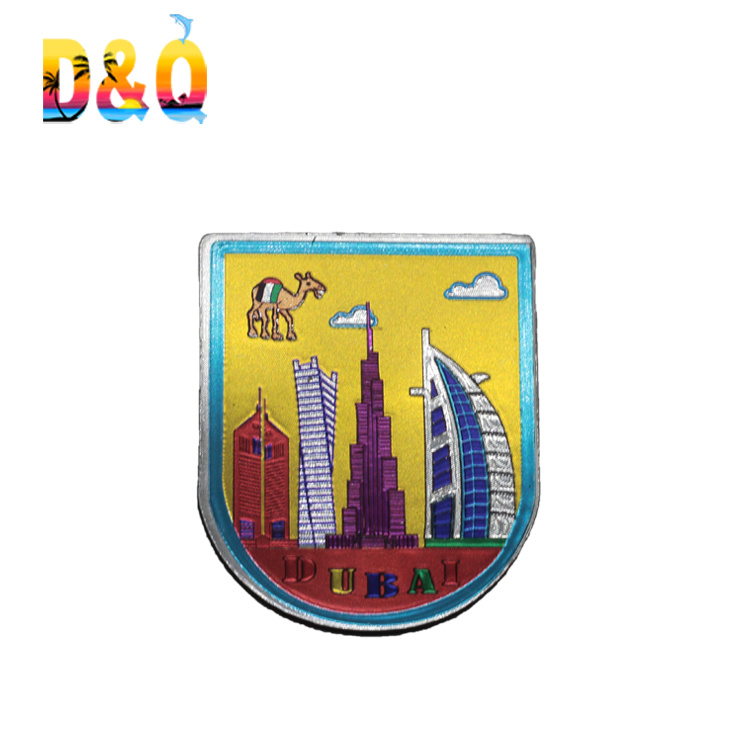 Customized 3D Tourist Souvenir Dubai Aluminium Foil Fridge Magnet