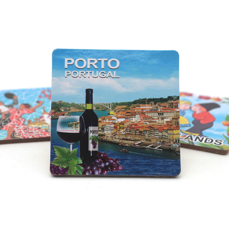 Custom Printing Tourist Souvenir MDF Black Bear Coaster Set