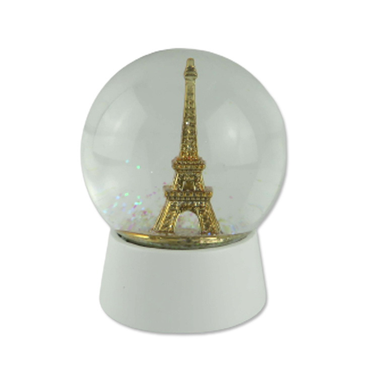 Wholesale Resin 3D Building France Paris Souvenir Eiffel Tower Snow Globe