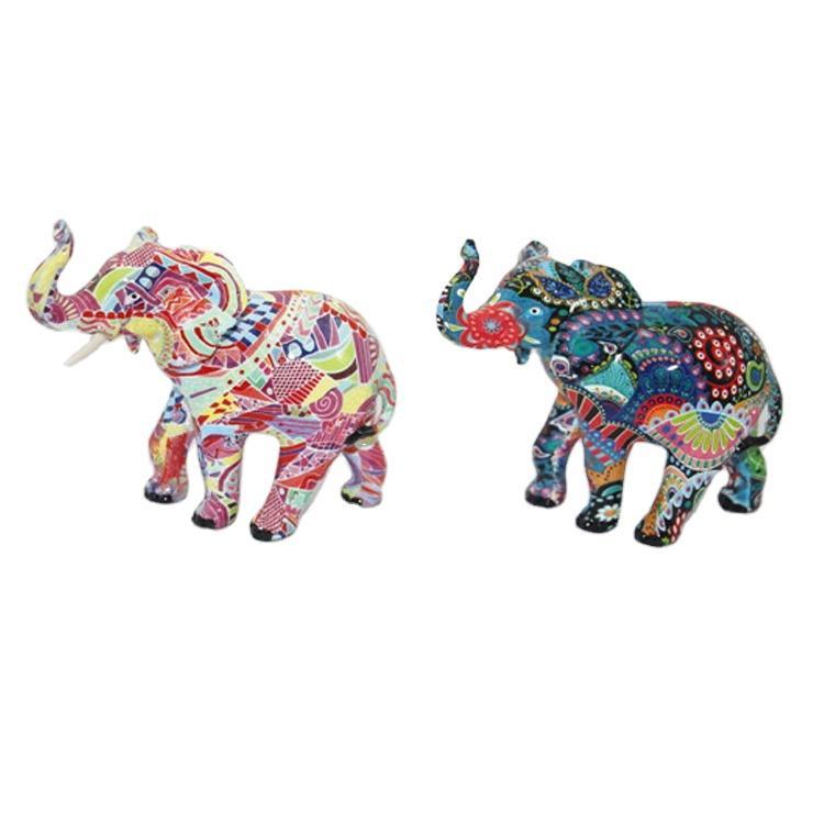 Factory Wholesale Water Transfer Printing Paper Home Decor Resin Elephant Statue