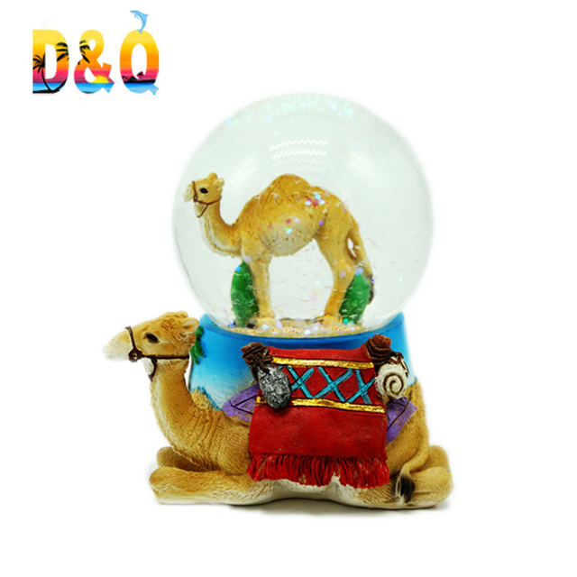 Customized Tourism Souvenir Resin Camel Snow Globe