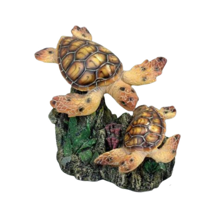 Wholesale Animal Statue Beach Blue Sea Turtle Resin Figurine for Home Decor