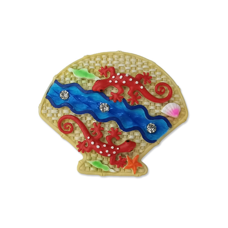 Wholesale Resin Beach Coral Reef Souvenir Magnet New Caledonia Souvenir Fridge Magnet