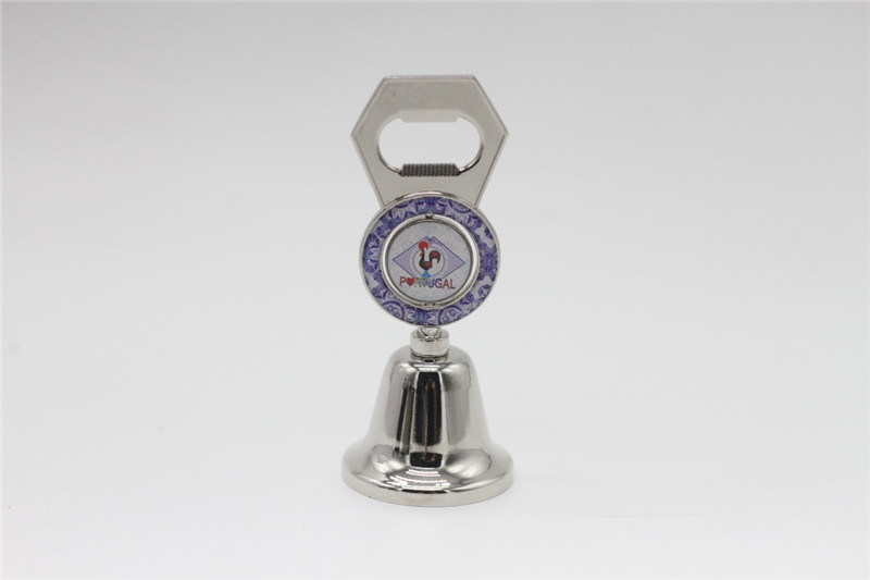 Wholesale Custom Tourist Souvenir Metal Alloy Craft Dinner Bell Bottle Opener