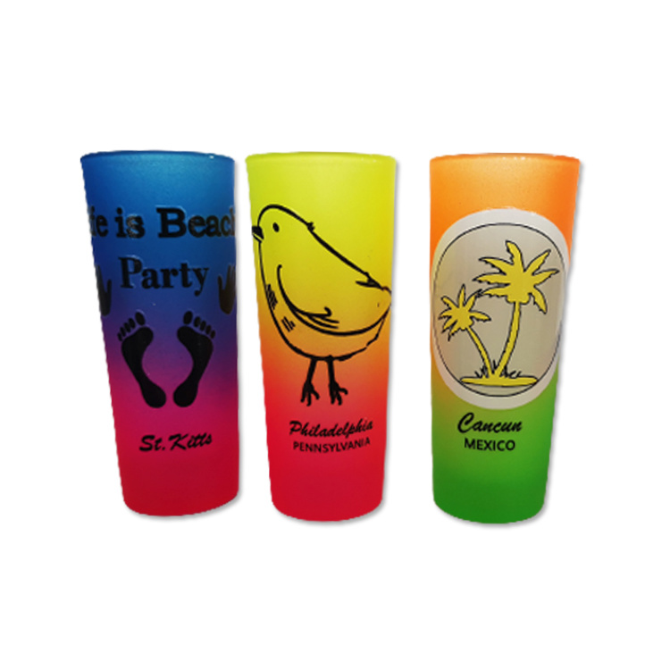 Custom Sublimation Flag Tourist Souvenir Long Tall Shot Glasses