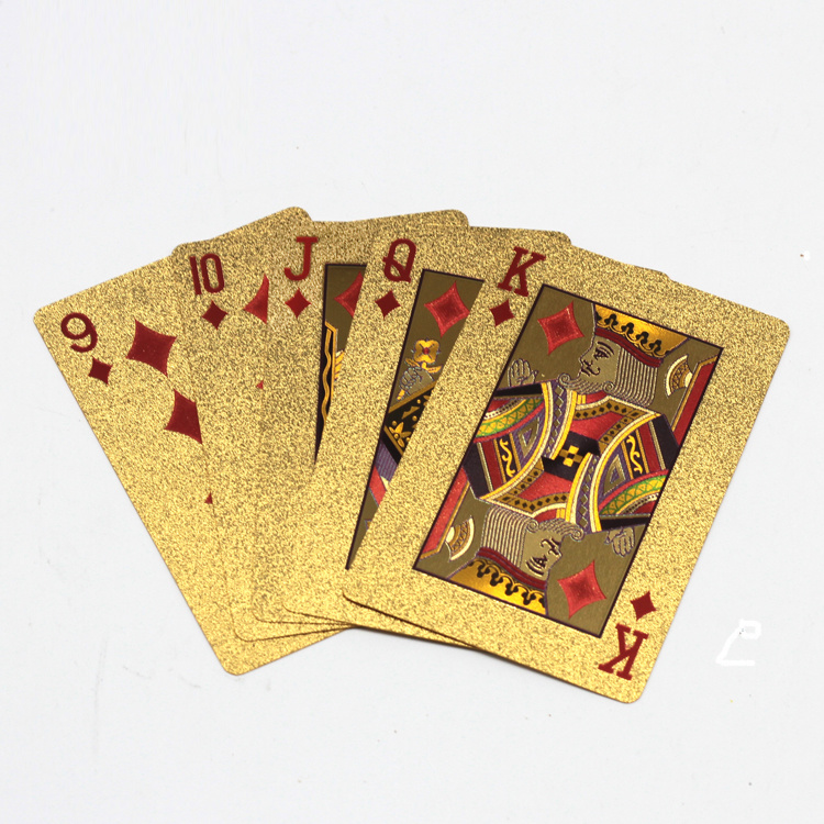 Custom 24K Gold Dubai Playing Cards Gold Foil Playing Cards