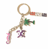 Custom Alloy Metal Beach Los Angeles Souvenir Keychain with 3 Charms