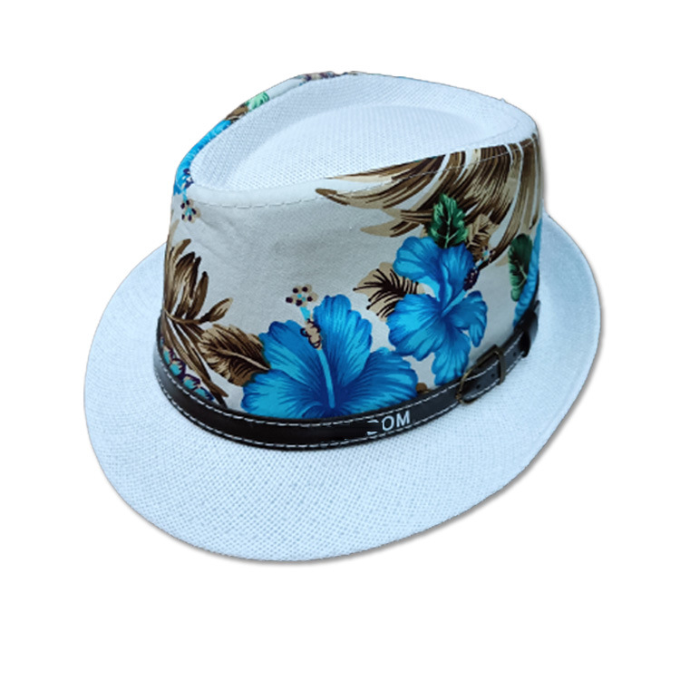 Custom Print Logo Summer Beach Sun Men Panama Straw Hats