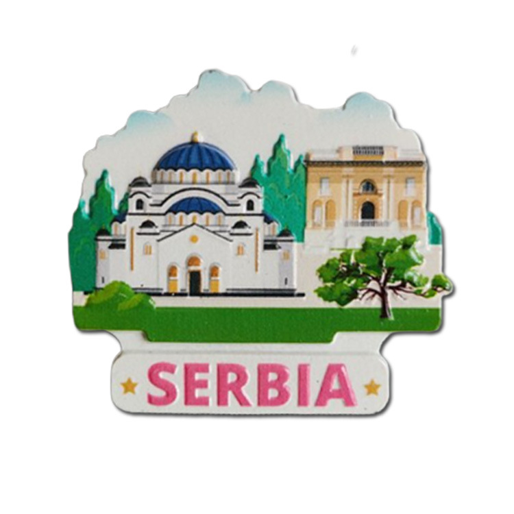 Resin Belgrade Souvenir Refrigerator Magnets Tourist Souvenir Serbia Fridge Magnet