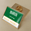 Custom Promotional Gift Israel Saudi Arabia Country Flag Lapel Pin Enamel Alloy Metal Souvenir Pin