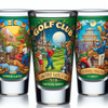 Custom Logo Printing Golf Ball Club Souvenir Gift Golf Ball Shot Glass