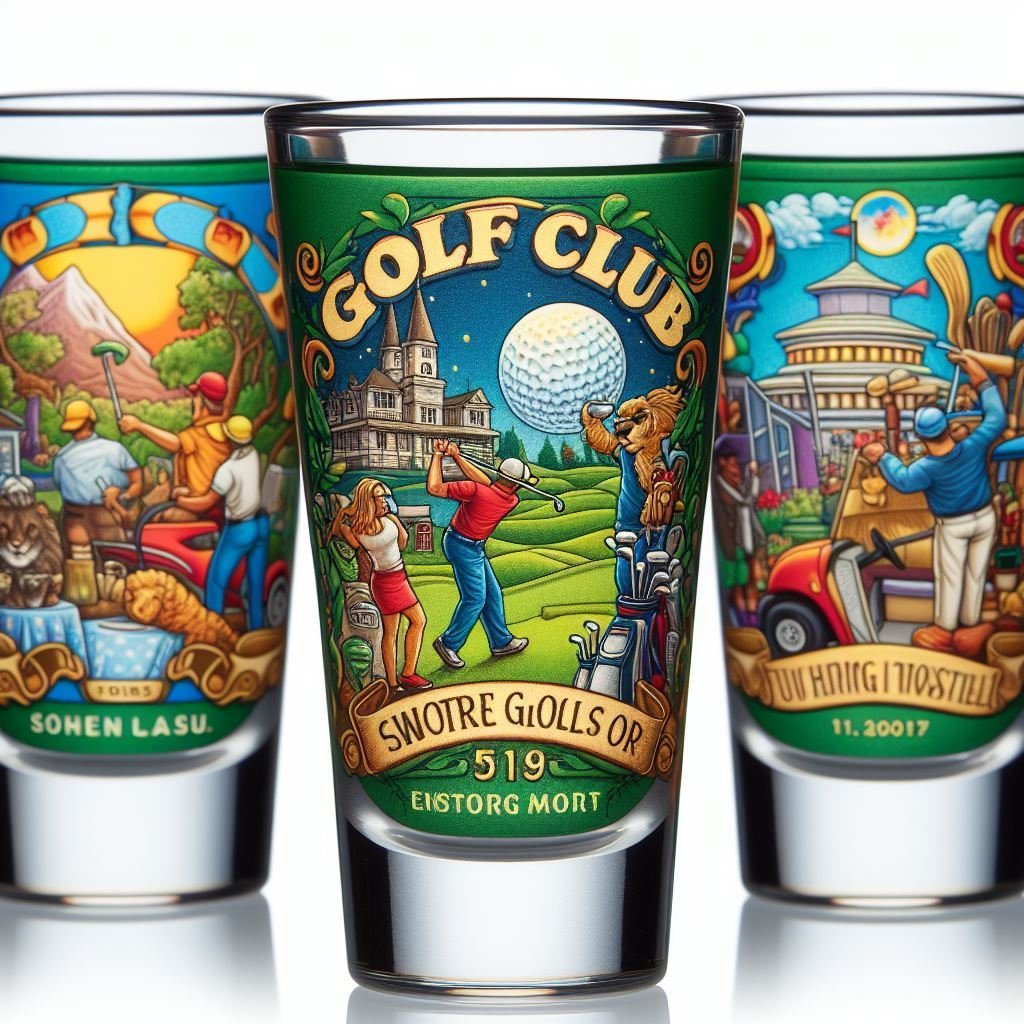 Custom Logo Printing Golf Ball Club Souvenir Gift Golf Ball Shot Glass