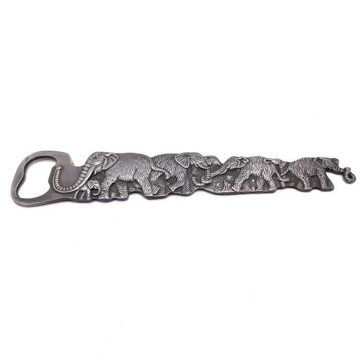 Custom Metal Zinc Alloy Animal Shape Beer Opener Thailand Africa Big 5 Kenya Tourist Souvenirs Elephant Bottle Opener